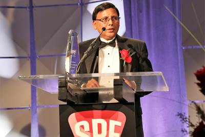 Dr. Suresh Shah named SPE Lifetime Achievement Award Winner